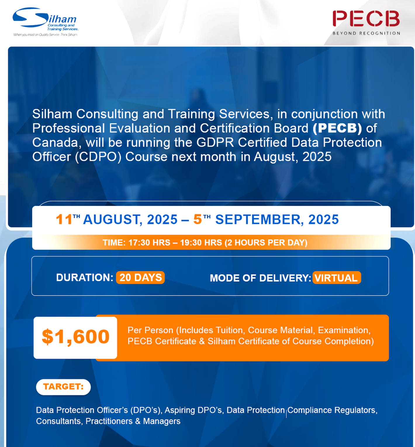 PECB GDPR CDPO Course