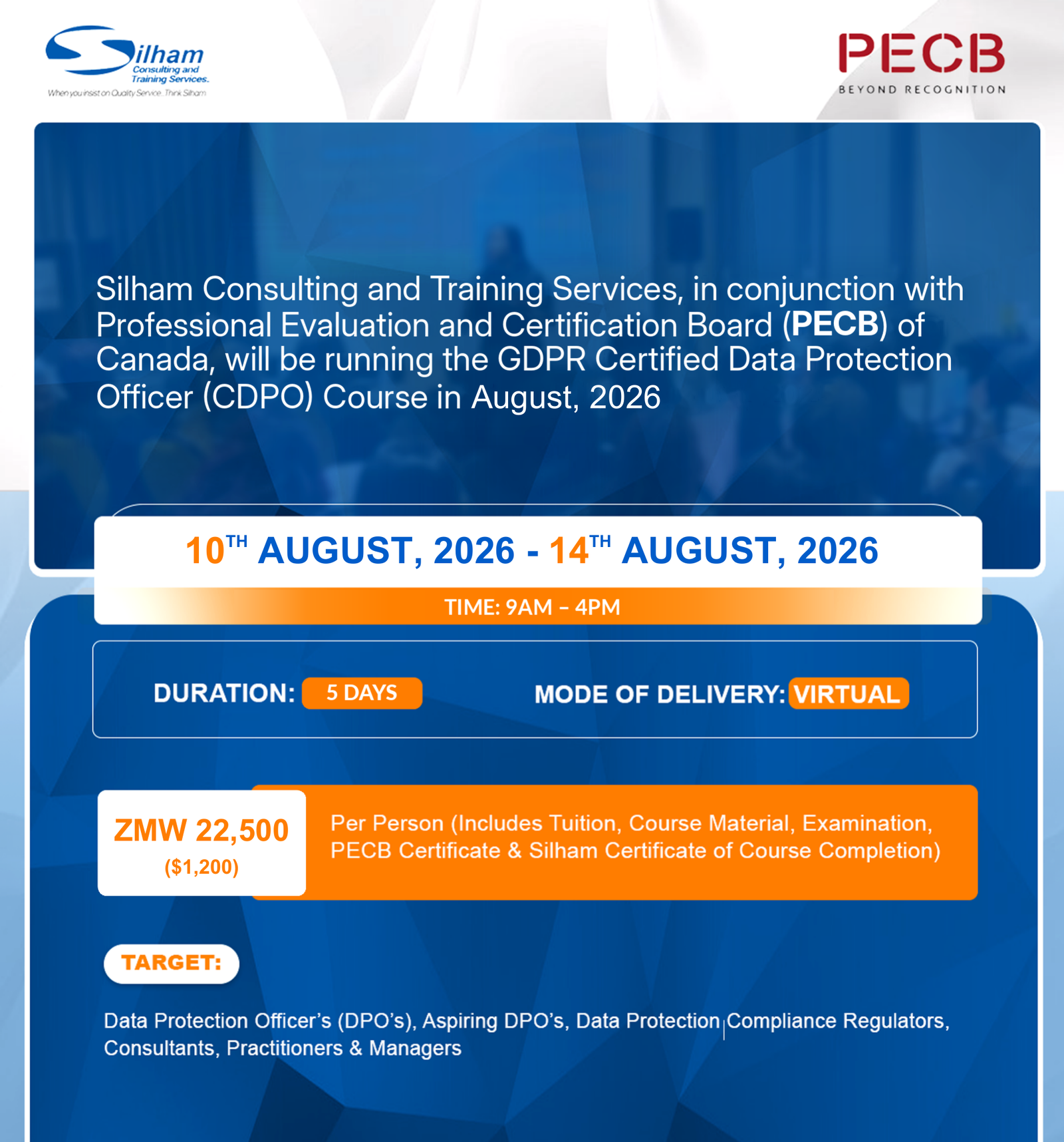 GDPR Certified Data Protection Officer (CDPO) Course
